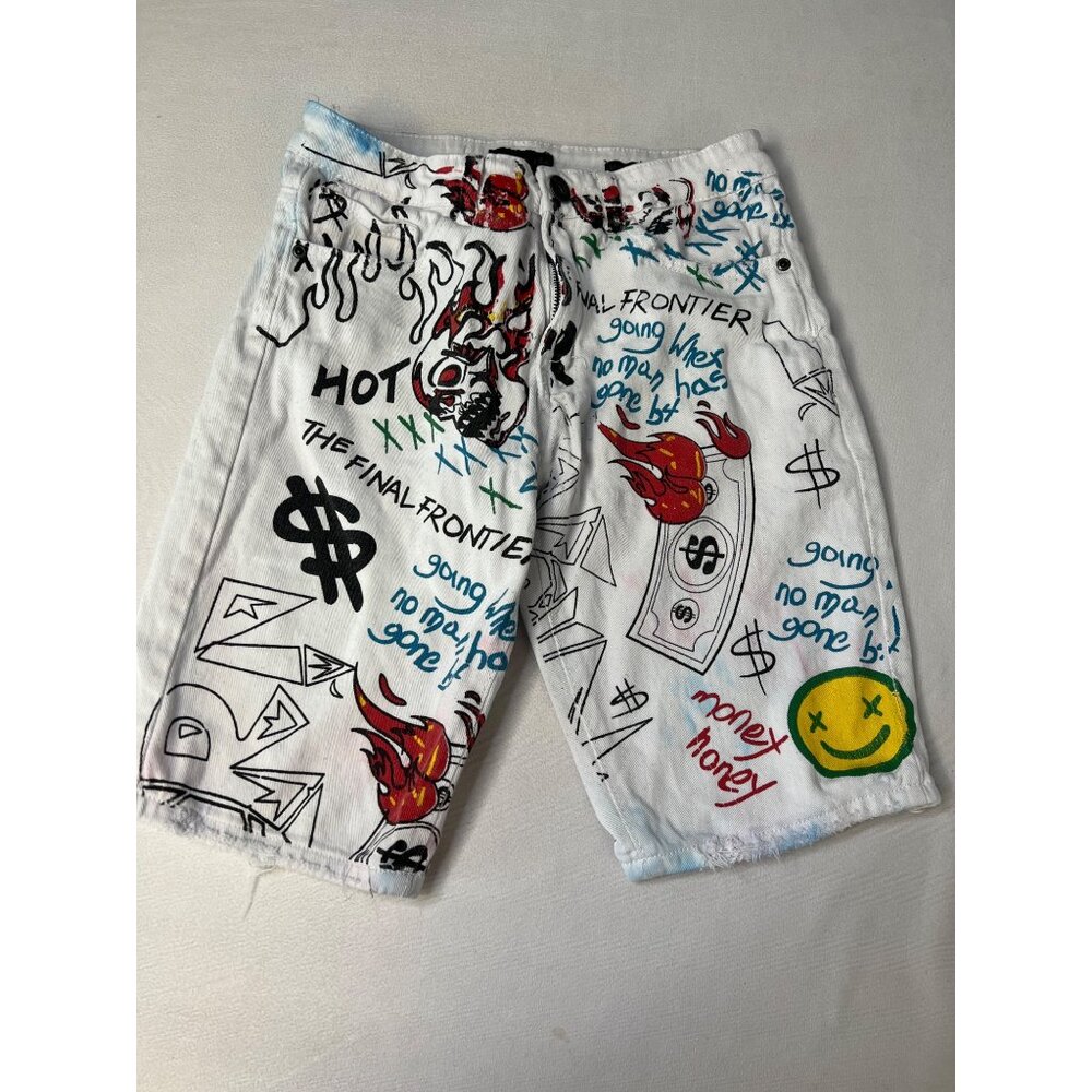 Mens Waimea Skinny Fit Scribble Shorts - Size 30